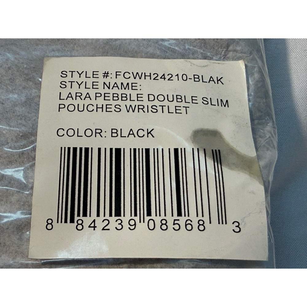 French Connection Lara Pebble Double Slim Pouches Wristlet Black NWT - Picture 9 of 10